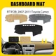 Dashboard Cover Mat For 2007-2011 Toyota Camry Dash Cover Sunshield Protector