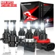 For Hyundai Veloster 2013-2017 LED Headlight High/Low Beam + Fog Light Bulbs Kit