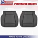 2016 For Ford F150 Lariat Driver & Passenger Bottom Perf Leather Seat Covers BLK
