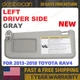 Left Driver Side Gray Sun Visor W/ extension Mirror for Toyota RAV4 2013-2018