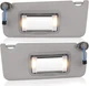 Gray Left Driver Right Passenger Side Sun Visor Fit for Honda Accord 2008 2009 2