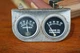 Vintage dual Gauge Car dash panel Amp Oil gauges Custom accessory Rat Hot Rod
