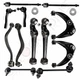 12Pcs Front Upper Lower Control Arms Sway Bars Tie Rod End For 2003-2007 Mazda 6