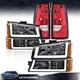 Fit For 2003-2006 Chevy Silverado 1500 LED DRL Headlights and Tail Lights Set