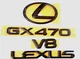 FITS LEXUS GX470 REAR TRUNK EMBLEM KIT PEARL BLACK 03 04 05 06 07 08 09