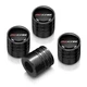Chevrolet Corvette C7 Z06 Logo Black on Black Aluminum Tire Valve Stem Caps