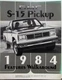 1984 GMC S-15 Pickup Truck Features Sales Brochure Folder DEALER ITEM ONLY