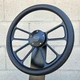 14" Black 4 Spoke Steering Wheel w/ Black Vinyl Wrap and Licensed Chevy Horn