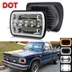 For Chevy S10 Pickup 1982-1997 DOT 5x7" 7x6" LED Headlight Hi/Low Beam DRL
