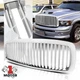 For 02-05 Dodge Ram {VERTICAL-Billet} Chrome Front Hood Bumper Grille Grill