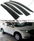 FOR 2016-2022 HONDA HR-V HRV 3D WAVY M STYLE ACRYLIC CLIP-ON SMOKED WINDOW VISOR