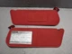 1987-1991 Ford F-150 F-250 F-350 Bronco RED CLOTH Sun Visors Sun Shade Pair OEM