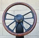 14" Black 4 Spoke Steering Wheel w/ Burl Wood Hydro Dipped Wrap- Chevy Horn