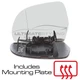 Wing Mirror Glass Audi A4 B8 8K 2008-2010 Heated Aspherical Passenger Side Left
