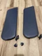 1992-1996 Ford F150 F250 F350 Sun Visor Set Pair Driver Passenger Vinyl Blue OEM