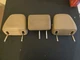 13-18 TOYOTA RAV4 REAR SEAT 2ND ROW HEADREST SET HEAD RESTS TAN LEATHER OEM