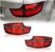 4PCS LED Tail Lights Lamps For BMW X6 E71 2008-2014 Red Rear Lamp Inner + Outer