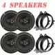 4x SD.653 6.5" 300 Watt Front & Rear Door Speakers for 2005-2012 Scion TC