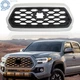 Plastic For Toyota Tacoma 2016-2021 2022 Front Upper Grille Matte Black&Silver