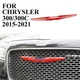 Red front center grid car logo trim decorative Tirm For Chrysler 300 2015-2021