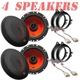 4 JBL 6.5" 400 Watt Front & Rear Door Speakers Install Kit for Select Toyota