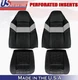 2007 For Ford F250 F350 Harley Davidson 2 Top & 2 Bottom Perf Leather Covers BLK