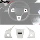 Fits 17-23 Tesla Model 3 & 20-23 Y Steering Wheel Cover Trim Accessory White ABS