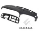 Gray Dash Bezel &Dashboard Cover Overlay W/clips Fit For 98-02 Dodge Ram Pickup