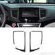 4Pcs Carbon Fiber Interior Center Air Vent Outlet Cover Trim For Honda Ridgeline