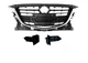 3PC For AXELA MAZDA 3 2014-2016 Front Grille w/Chrome Trim +Clips