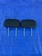 2008-2013 BMW E88 1-Series Convertible Rear Seat Headrest Pair Black Leather OEM
