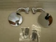 New Chrome 4 inch round peep mirrors hot rod mirror rat rod mirror set 1 convex