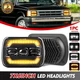 130W 7x6" 5x7 LED Headlight Halo Bulb For Mazda Pickup B2000 B2200 B2600 1986-93