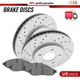 Front Ceramic Disc Brake Pads & Drilled Rotors For 2011 2012 2013 Nissan LEAF