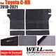 WellVisors Rear Seat Back Protector Cover Black For Toyota C-HR 2018-2022