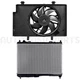 For 2011-2018 Ford Fiesta 1.6L Front Side Radiator & Cooling Fan Kit