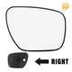 Car Mirror Glass Replacement w/ Backing Plate Heated Right Side for Mazda 5 CX-7