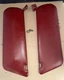 1987-1996 Ford F150 F250 F350 Bronco Red Vinyl Sun Visors Sunvisor Pair