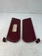 92-96 Ford Bronco F-Series Pair Of Sunvisors Sun Visors Vinyl OEM Red/Maroon