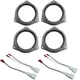 2 x Pairs 6.5" Car Door Speaker Adapter Plates for Toyota Venza Solara RAV4 C...