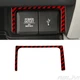 Red Carbon Fiber Interior Power Outlet Cover Trim For Honda Ridgeline 2017-2020