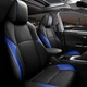 For Toyota C-HR 2018-2023 Car 5-Seats Cover Black Full Set PU Leather Black+Blue