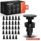 A-Premium 30Pcs 9mm Nylon Cowl Top Rivet Retainer Clip Push-Type for Honda Acura