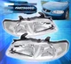 For 00-03 Nissan Sentra JDM Chrome Housing Clear Reflector Headlights Lamps Pair