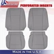 2015 2016 2017 Fits Ford F150 Lariat 2XTops&2XBottoms Perf Leather Covers Gray