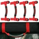 4PCS Grab Roof Handles Grip Pillar Roll Bar Handle Red For Jeep Wrangler JK TJ