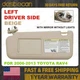 Beige Left Driver Sun Visor with Mirror For Toyota RAV4 2006-2013 74320-42501-A1