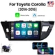 For 2014-2016 Toyota Corolla Android 13 Car GPS Radio Wireless Apple CarPlay FM