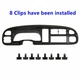 New For 98-02 Dodge Ram Pickup ABS Dash Bezel & Dashboard Cover Overlay W/clips