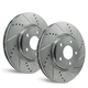 For Dodge Caliber 2008-2009 - Rear Drilled and Slotted Rotors